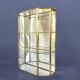 Small vintage display case in clear glass, mirrored glass and brass