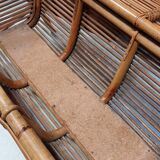 Vintage rattan and bamboo chest