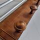 Vintage wall mounted coat rack in wood and metal, 3 hooks, retro style