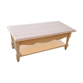 Old white painted wooden coffee table