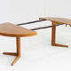 Vintage Danish round extendable dining table teak by Bramin 1960s