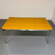 Large table design USM Haller wooden top and chrome structure