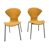 Pair of chairs of Genevieve Dangles France 1950 burov edition