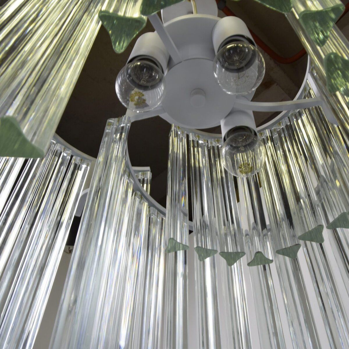 Trilobo pendant lamp in Murano glass by Venini, 1960s.