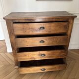 Solid walnut chest of drawers