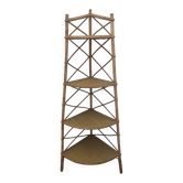 Rattan corner shelf