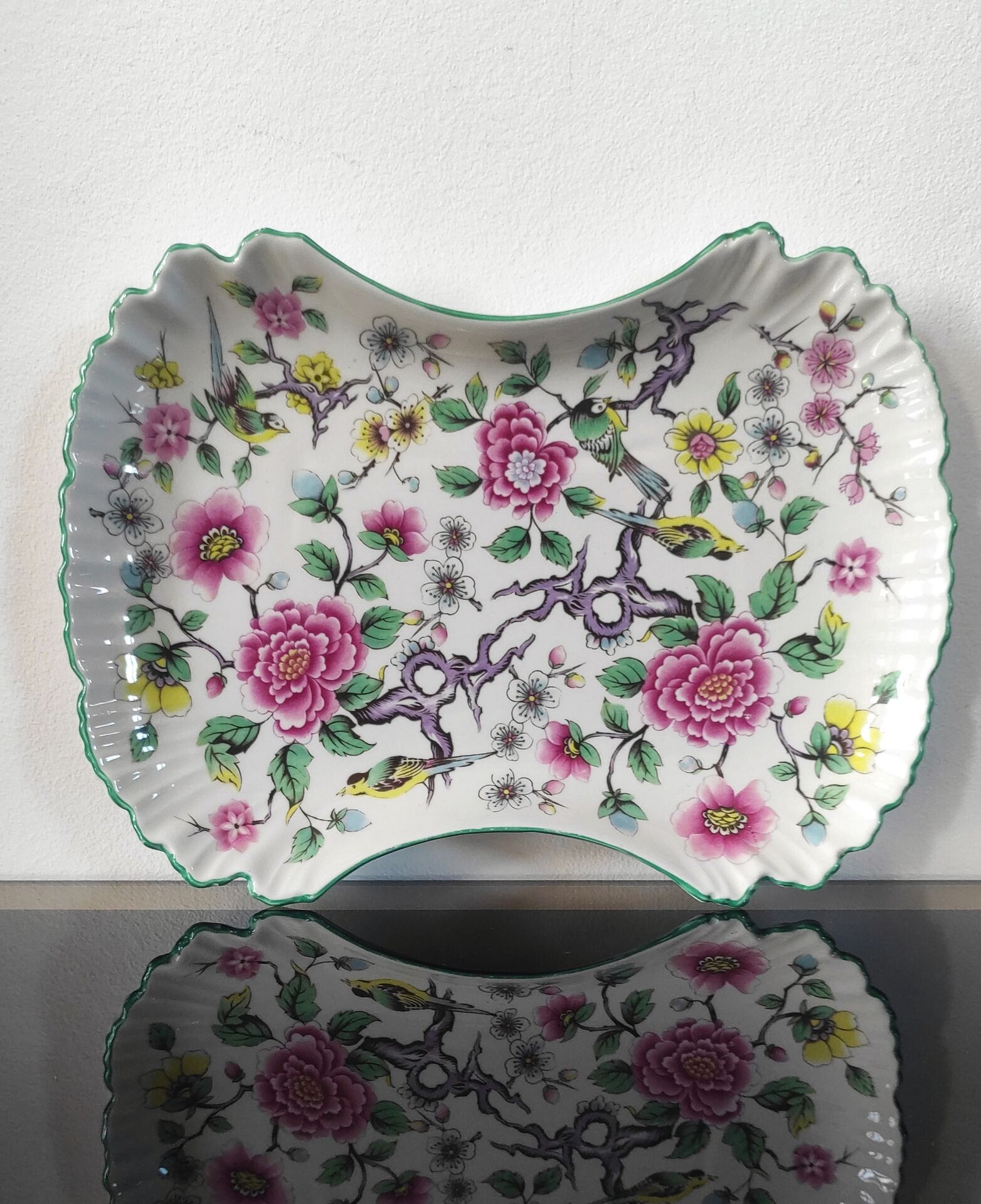 Vintage cut-out plate in earthenware