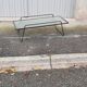 Table basse vintage fer forgé et verre