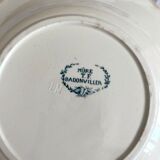 6 hollow plates in blackberry iron earth, Badonviller circa 1900