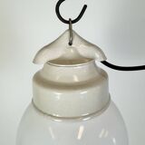 Vintage White Porcelain Pendant Light, 1970s