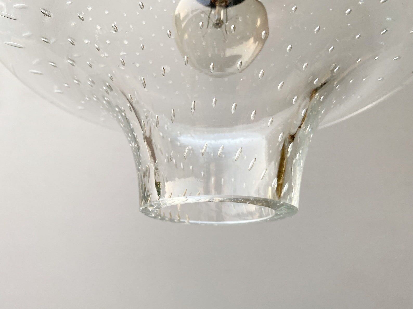 Mid century bubble glass hanging lamp