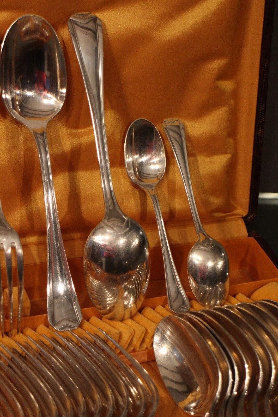 Cutlery, small spoons forks ladle silver metal CHRISTOFLE