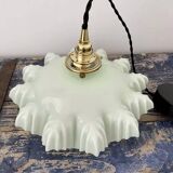 Vintage green opaline pendant light