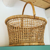Vintage wicker and rattan basket