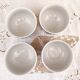 Set of 4 Japanese tea cups without handle pale blue and pink décor