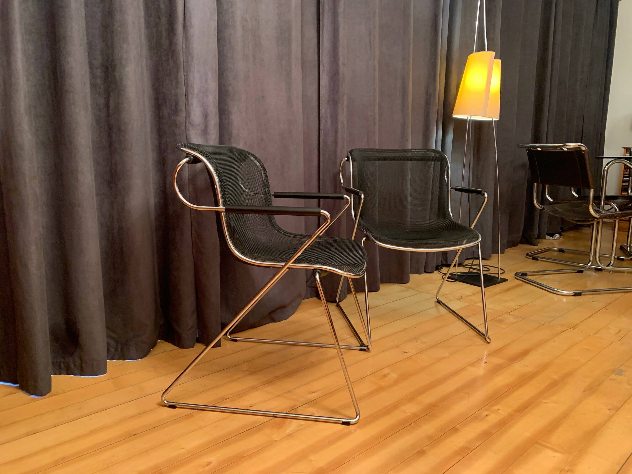 A pair of Penelope chairs by Charles Pollock, Castelli, Italy, 1980s