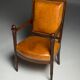 French armchair 19th century leather