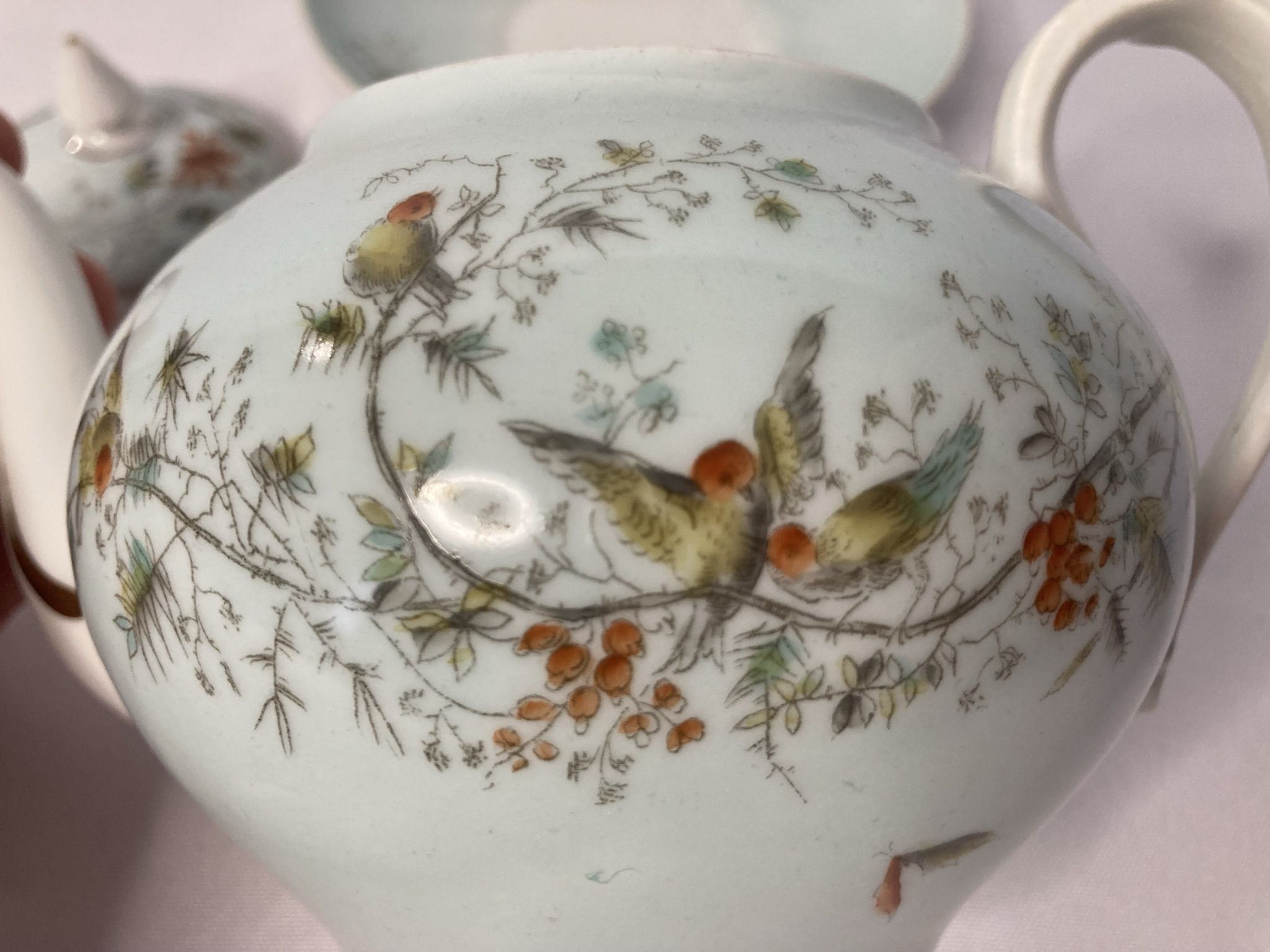 2208380 Small teapot Chinese porcelain and its cut early twentieth century