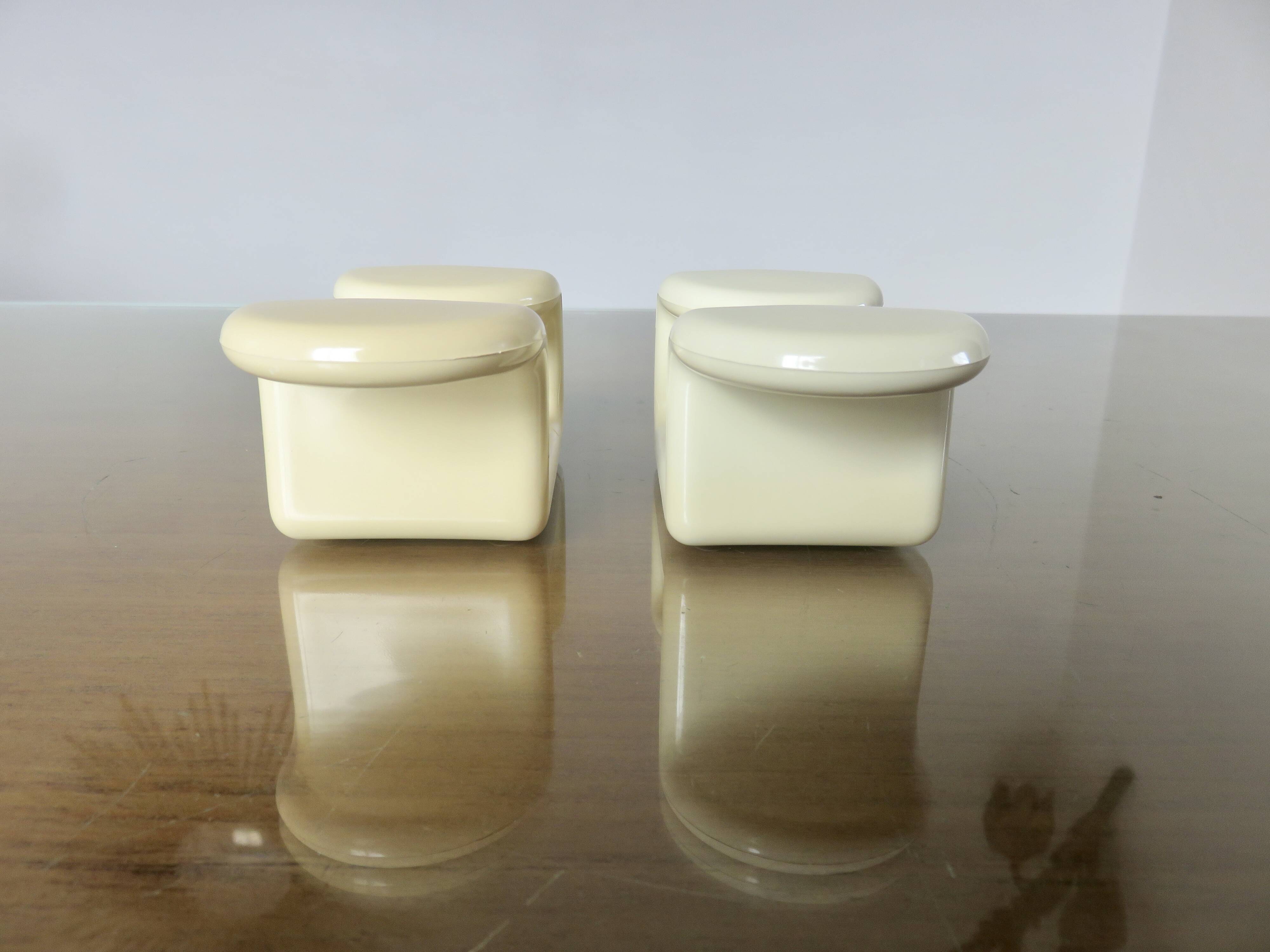 Pair of "gedy" coat hooks designed by Ambrogio Rossari 1970 Italy