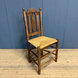 Dutch chair in oak with a straw seat