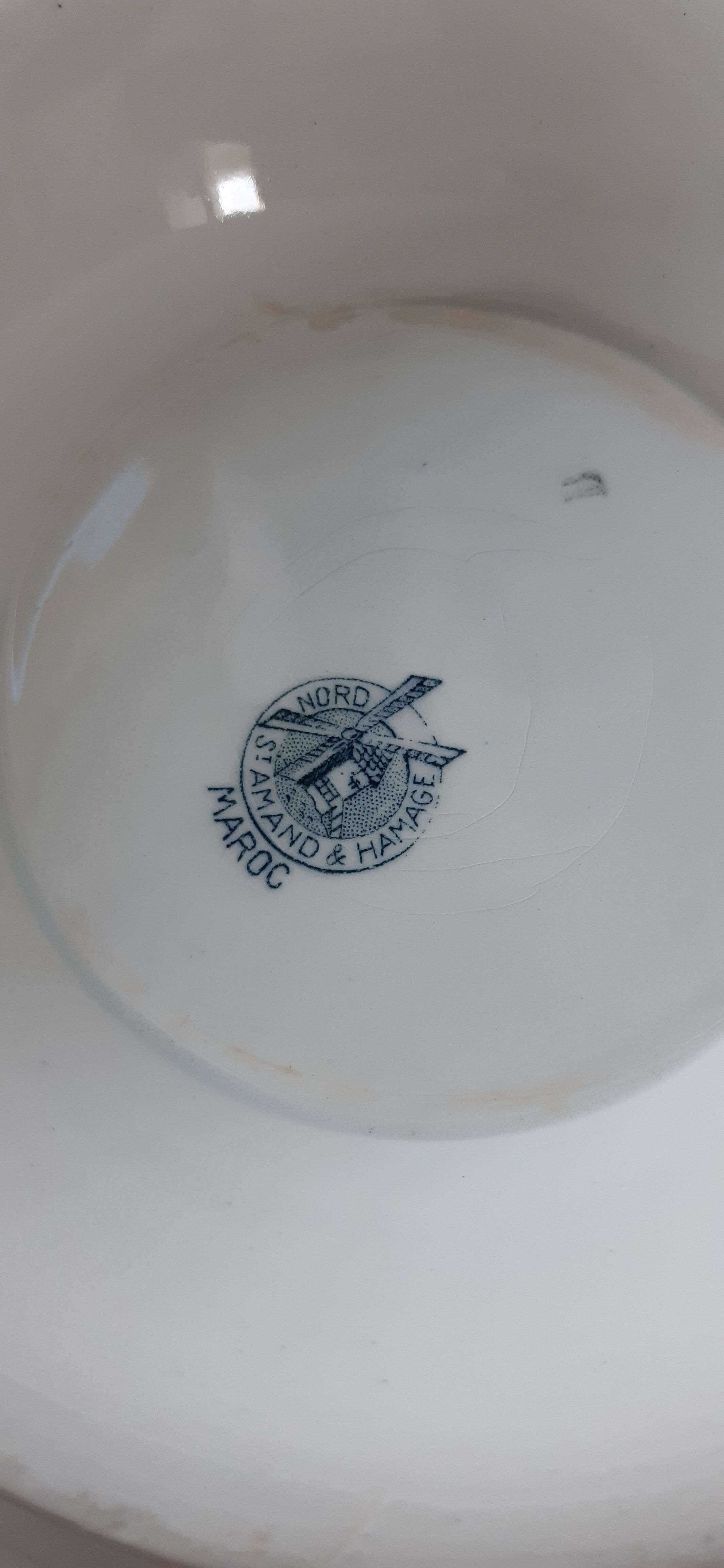 Saladier Terre de Fer Saint-Amand modèle "Maroc" début XXème