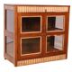 former Art Deco glazed sideboard in Burmese teak