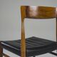 Mid-Century Palisander Dining Chair with Lether, 1950s, Set of 4