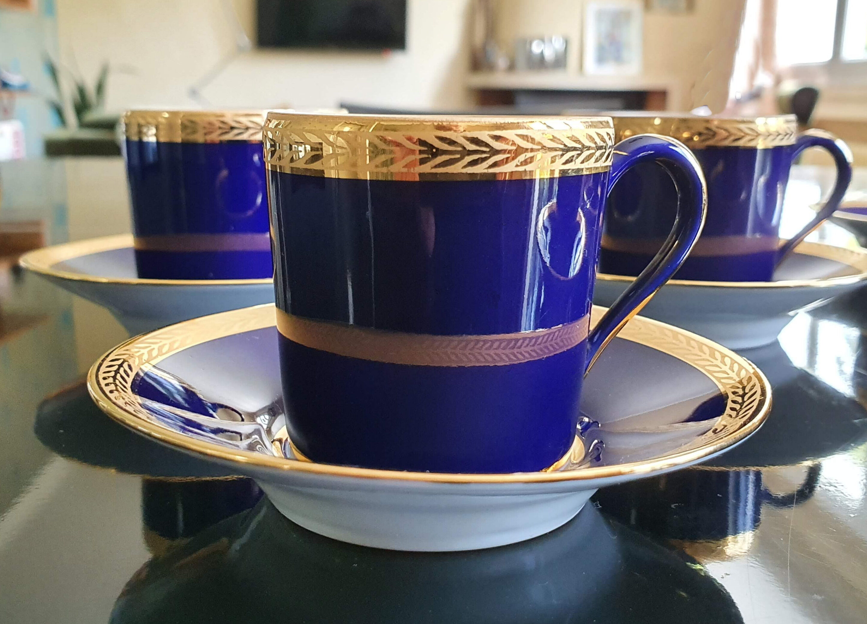 Limoges Duchamp porcelain cups
