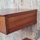 Pair of teak hanging bedside tables