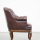 Fauteuil chesterfield anglais classique en cuir de vachette