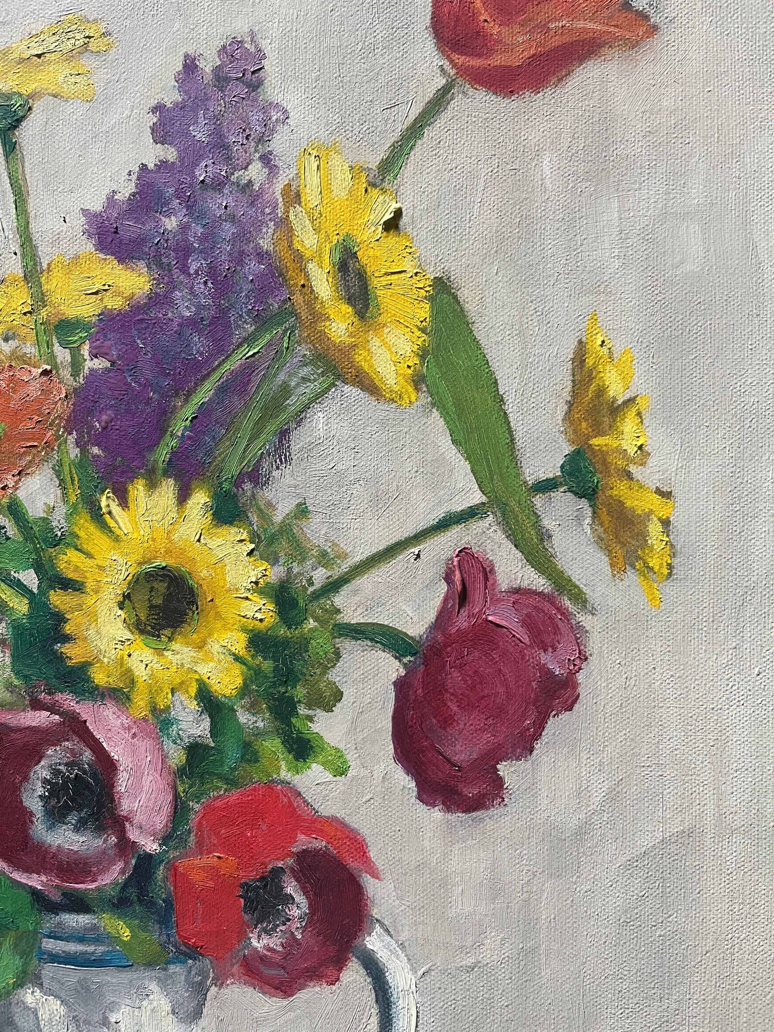 Tableau HST "Bouquet of Wildflowers" E. Guyot (19th-20th century)
