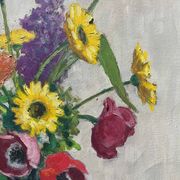 Tableau HST "Bouquet of Wildflowers" E. Guyot (19th-20th century)