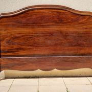 Solid walnut bed with very old walnut burl.
