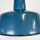 Industrial blue enamel factory pendant lamp 1960s