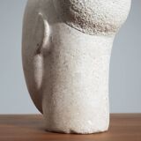 Modernist figurative sculpture bust in sandstone