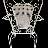 4 Provençal wrought iron armchairs from the 60s