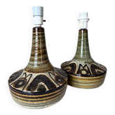 Danish ceramic table lamps by Arne Finne Nielsen and Noomi Backhausen for Søholm, 1960s, set of 2