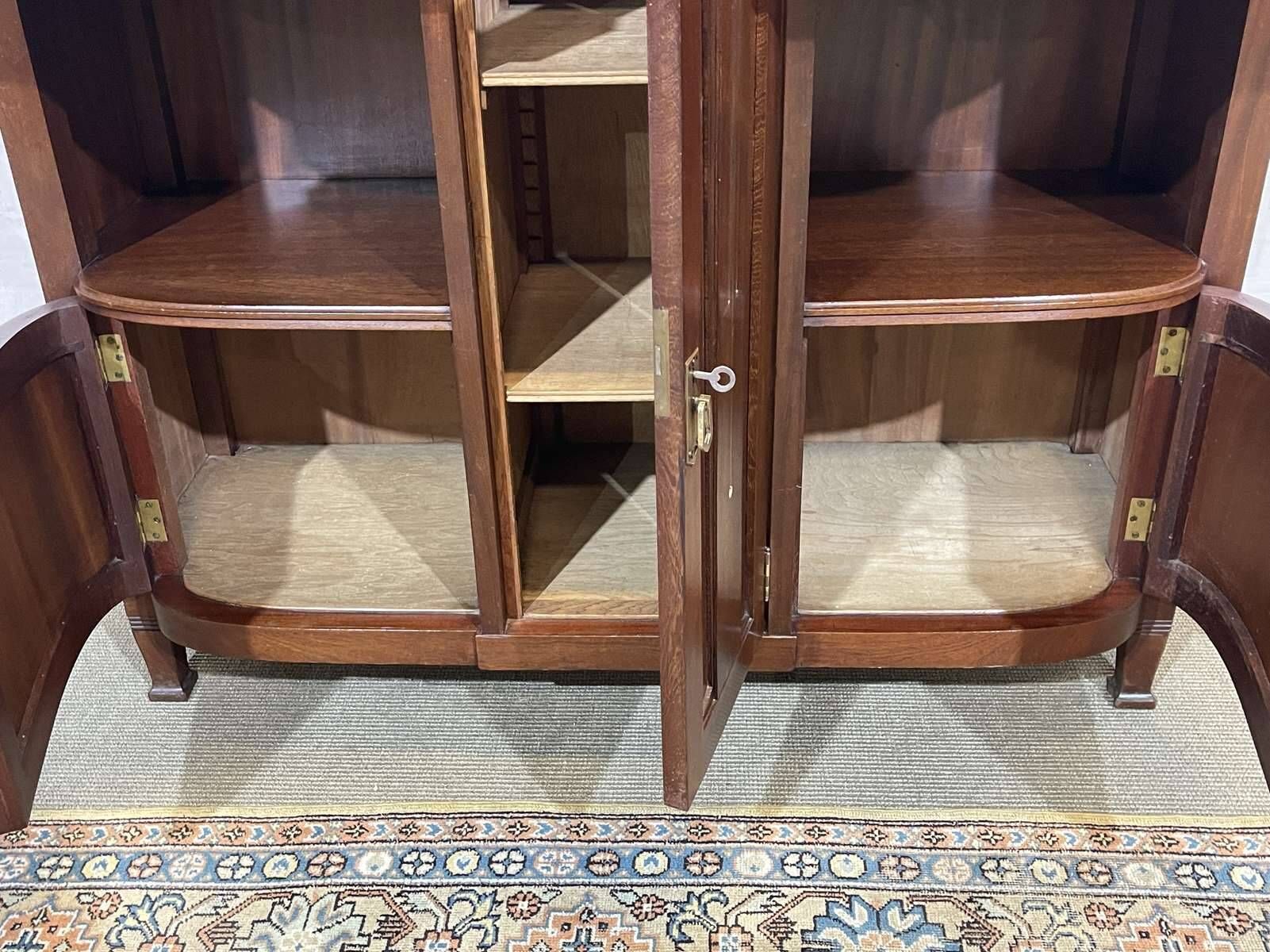 Mahogany sideboard from the Art Nouveau period in the style of Gustave Serrurier-Bovy.
