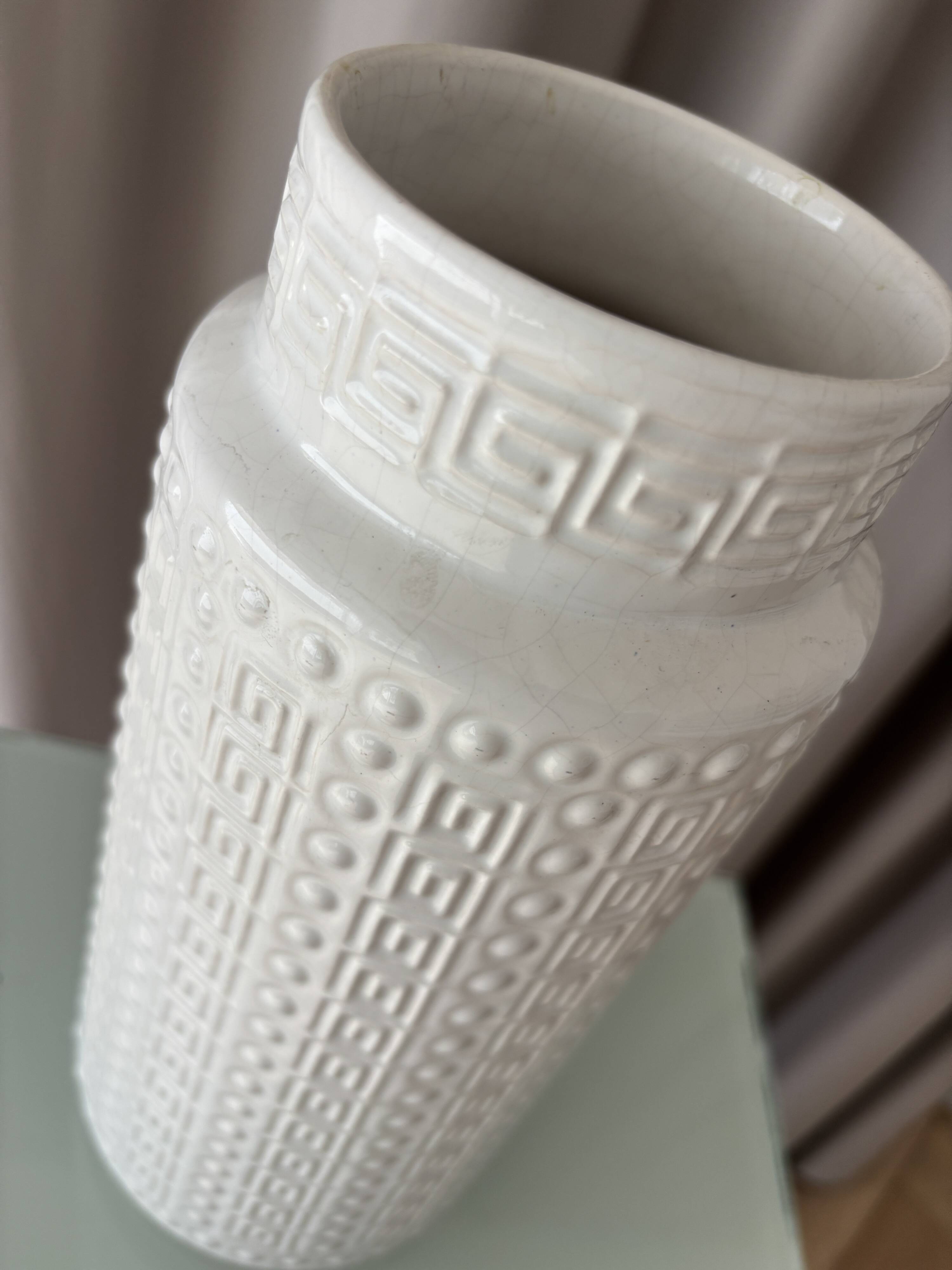 Vintage Fat Lava large vase in white ceramic – Alfred Klein Keramik