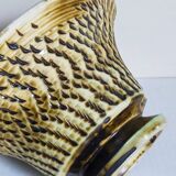 Ceramic planter with vintage scarifications from the 1950s