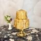 Impressive Art Deco lamp in marbled yellow opaline.
