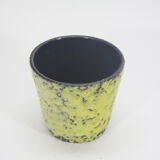 Yellow fat lava flower pot, 1970's