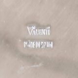 Leather and brass bucket-shaped wastepaper basket by St Valenti