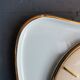 Vintage ceramic clock silent wall pendulum "Exact golden blue"