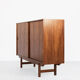 Danish highboard in teak with 2 sliding doors
