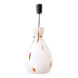 Encased and Blown Glass Pendant with Orange Murrine, Italy