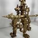 Important Renaissance Style Bronze Fireplace Set with Bar