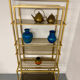 1970s vintage Italian design brass and glass shelf