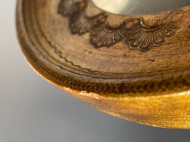 Vintage mirror gilded wood 1950
