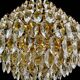 Vintage XXL Luxury Golden Chandelier Fine Gold and Crystal , 60 70 years